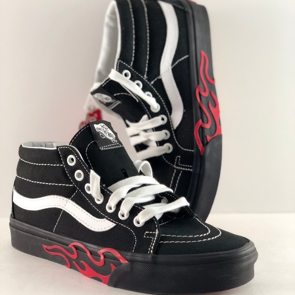 vans sk8 mid flame